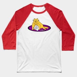 Chonky Cat with Biden Harris Sign Baseball T-Shirt